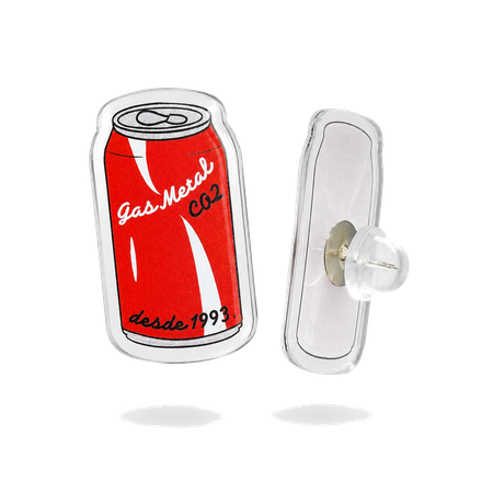Pin Acrílico Pinz personalizado forma de lata