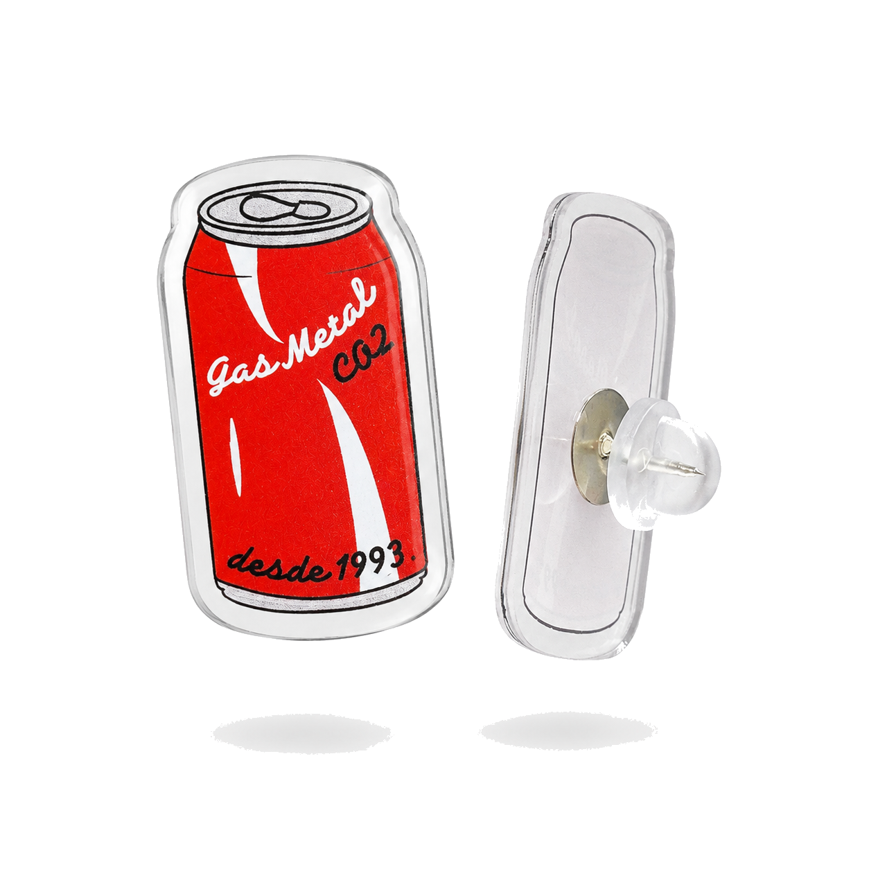 Pin Acrílico Pinz personalizado forma de lata